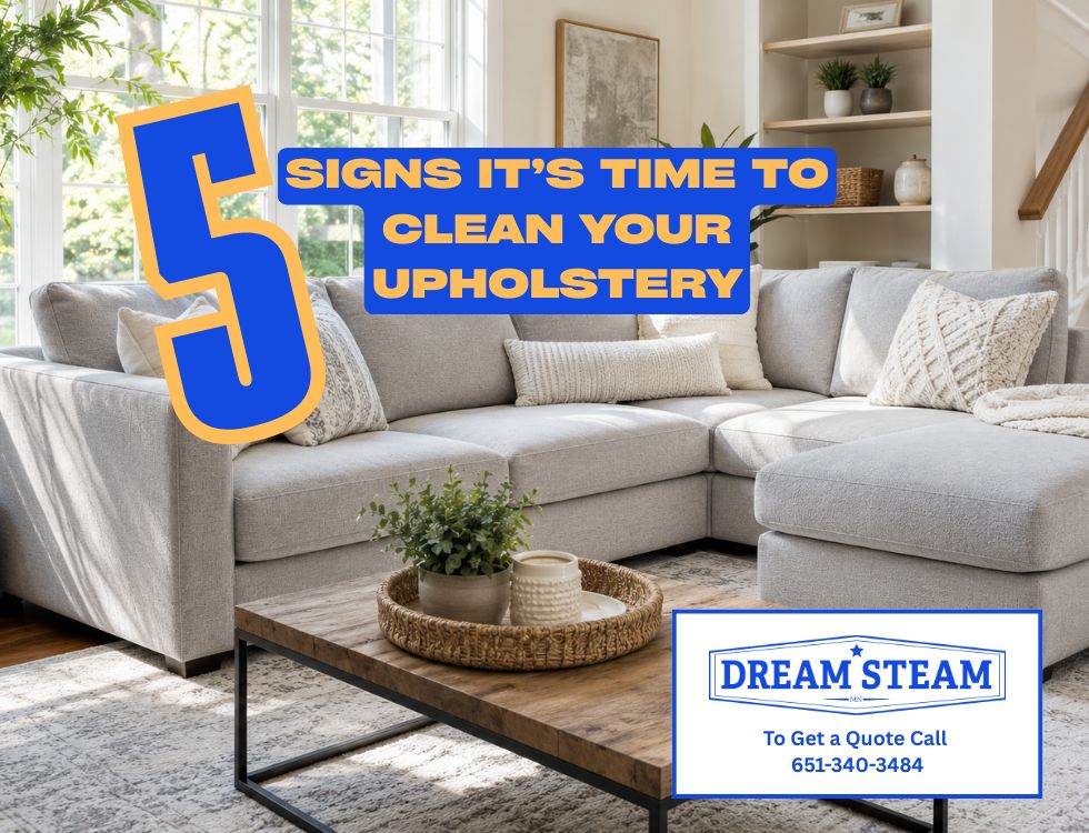 Does your couch need more than a quick vacuum?
Your furniture collects dust, allergens, body oils, pet dander, and everyday dirt—even if it doesn't look dirty at first glance.
If you've noticed lingering odors, stubborn stains, or your furniture simply looks worn, it may be time for a professional upholstery cleaning.
Dream Steam can help restore the beauty, freshness, and comfort of your favorite furniture.
📞 Contact us today to schedule your upholstery cleaning!