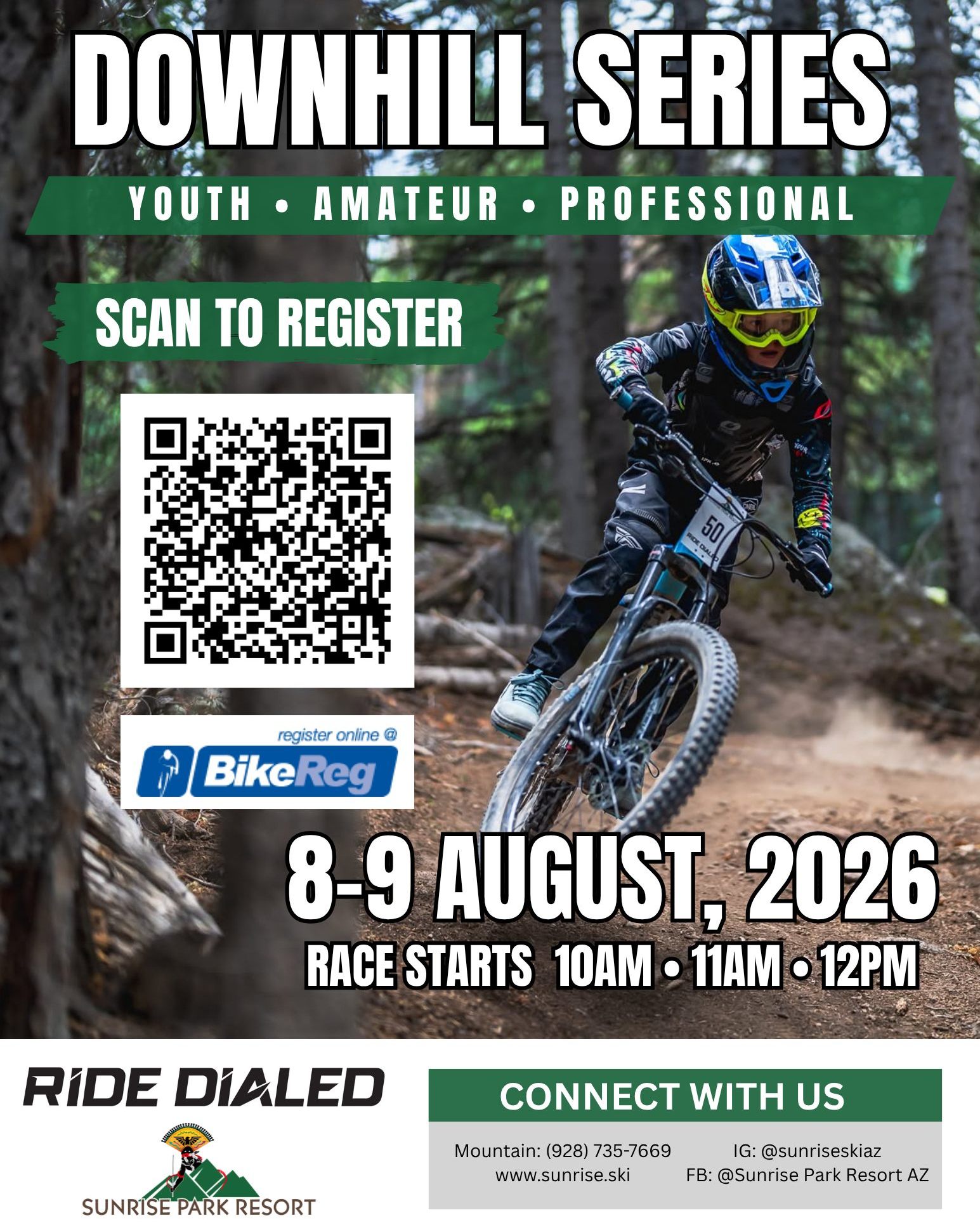 The Downhill Series Continues! 🏁
Get ready for Round 3 of the Sunrise Park Resort Downhill Series, happening August 8–9! Whether you're racing for the podium, chasing a new personal best, or taking on the mountain for the first time, this is your chance to experience the thrill of downhill racing.
📲 Registration is NOW OPEN! Scan the QR code on this post or click the website link to secure your spot before race day.
https://sunrise.ski/events/round-1-of-sunrise-dh-race-series-987-487/
Register today and don't miss Round 3!
#sunriseparkresort #sunrisemountainbiking #sunrisedownhill #DownhillSeries #downhillseries #arizonamountainbiking