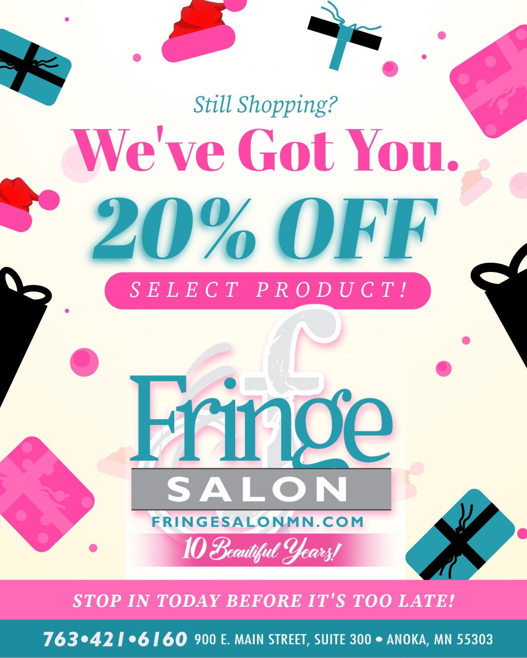 Still looking for something to wrap?
We’ve got a few favorites at 20% off right now. Perfect for stocking stuffers, quick gifts, or a little treat for yourself.
Stop in while they’re here — these go fast.
📍 900 E. Main Street, Suite 300, Anoka