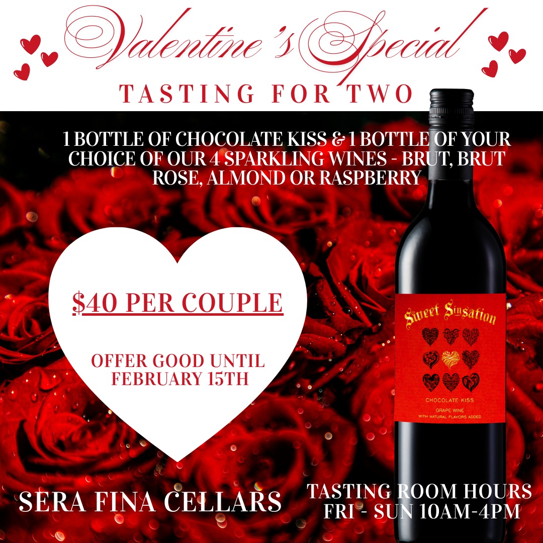 Reservations are not required but greatly appreciated
call 209-245-4300 or email: info@serafinacellars.com
#serafinacellars #valentinesdaytasting #valentinesday #amadorwine