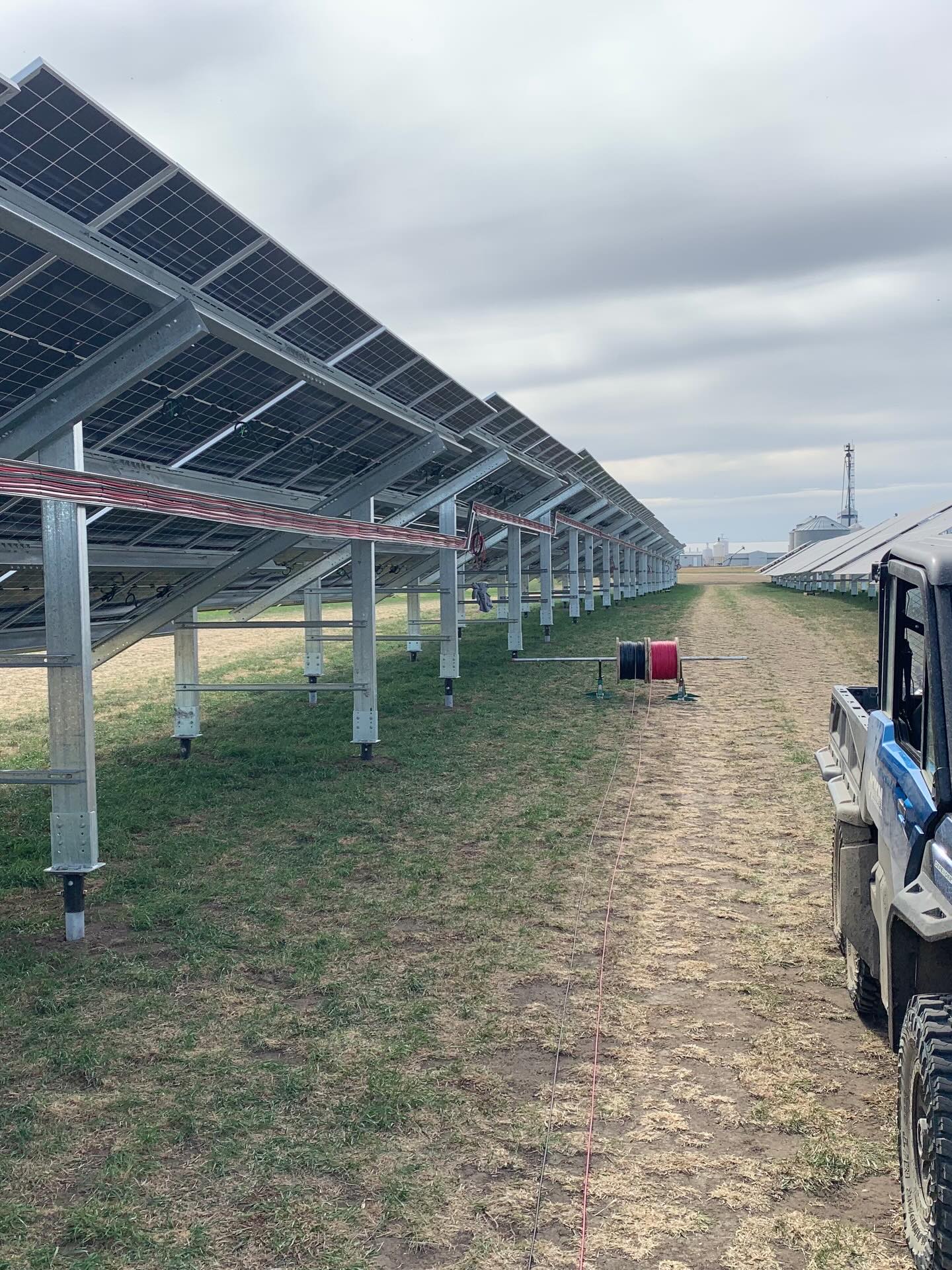 Nothing but a cold memory! 500 piles for a large solar array in central AB. Nothing like the wind blowing and not a tree in site in the dead of winter. #solar #screwpiles #screwpilefoundation #solarfoundation #helicalpiles