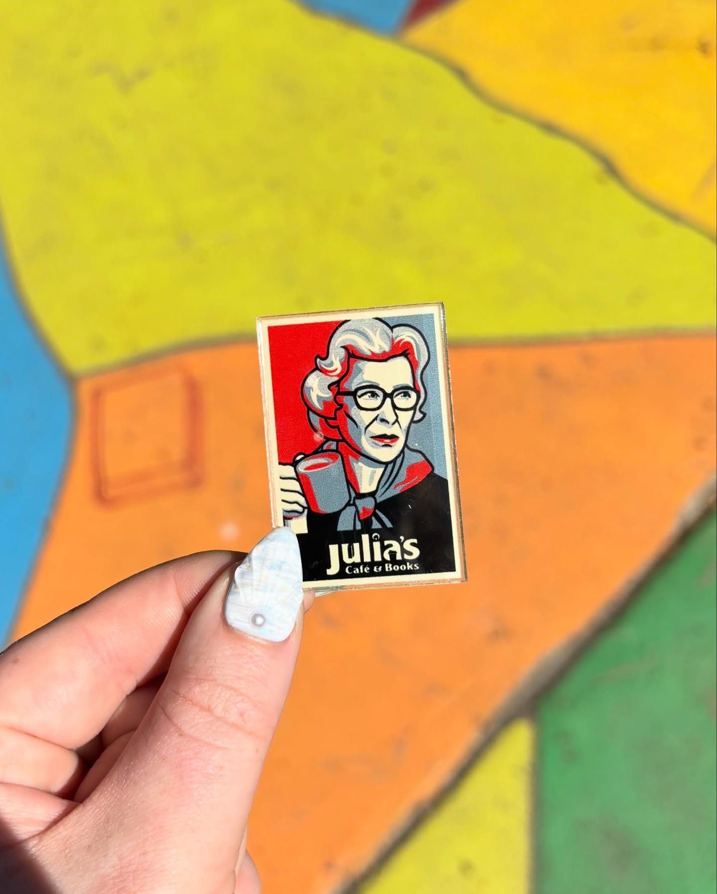 🎉 PIN DROP 🎉 Tomorrow is our FIRST Indie Bookstore Day as a stop on the @greatercharlottebookcrawl and we’re celebrating the best way we know how… freebies ✨📚
Snag one of our exclusive pins featuring the iconic Julia’s photo starting tomorrow at 8am, while supplies last ✨🫶
Finish your crawl, discover your next favorite read, and sip your way through our April drink specials before they disappear ☕✨
See you this weekend 🩵
#greatercharlottebookcrawl #charlottenc #cltcoffee #indiebookstoreday #cltbookstore