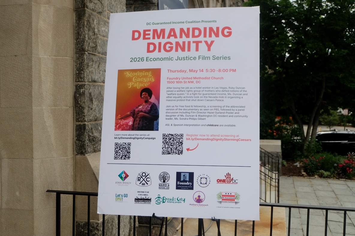 ‼️ Last Thursday, May 14, neighbors from across #DC gathered with @dcgicoalition at Foundry United Methodist Church for a screening of Storming Caesar’s Palace as part of the Demanding Dignity: 2026 Economic Justice Film Series.
🎬 The film highlighted Ruby Duncan’s fight for guaranteed income and economic justice through welfare rights organizing and community action. Following the screening, attendees joined a community panel discussion while also honoring Ruby Duncan’s life and legacy following her passing on April 26.
📲 @dcgicoalition continues bringing neighbors together across DC to reflect, learn, and stay grounded in the fight for dignity and economic justice for all.
📸 Swipe to see moments from the evening. Photos courtesy of @focusonjosh.