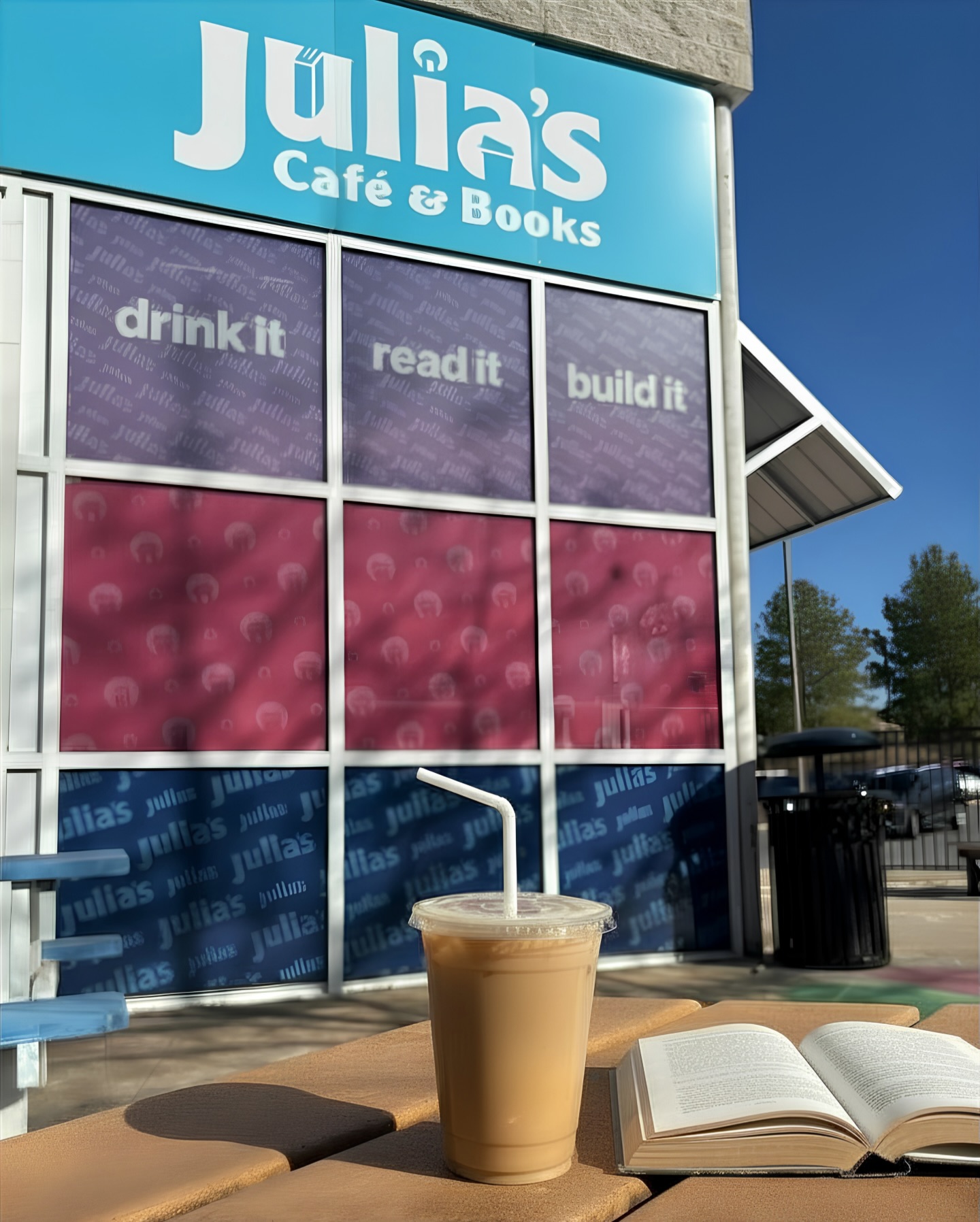 Begging Mother Nature for a little sunshine so we can enjoy lattes and good books on the Julia’s patio the way summer days were intended ☀️📖✨