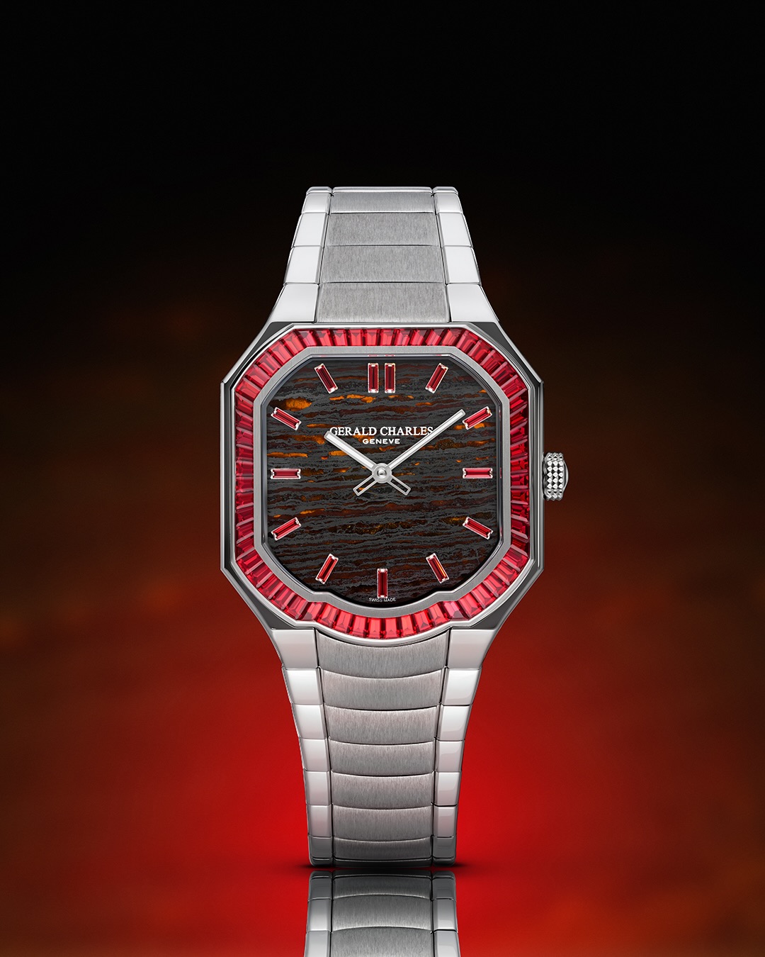 @geraldcharles_official lanza el Masterlink Gem Set Stone Dial, una colección limitada con minerales. Aventurina de Brasil, Spectrolite de Finlandia e Iron Eye de Sudáfrica dan vida a carátulas irrepetibles, enmarcadas por un bisel de oro blanco engastado con zafiros o tsavoritas. Cada esfera requiere más de 24 horas de trabajo. Solo 30 relojes serán producidos en todo el mundo.
#TiempoDeRelojes #GeraldCharles #Masterlink