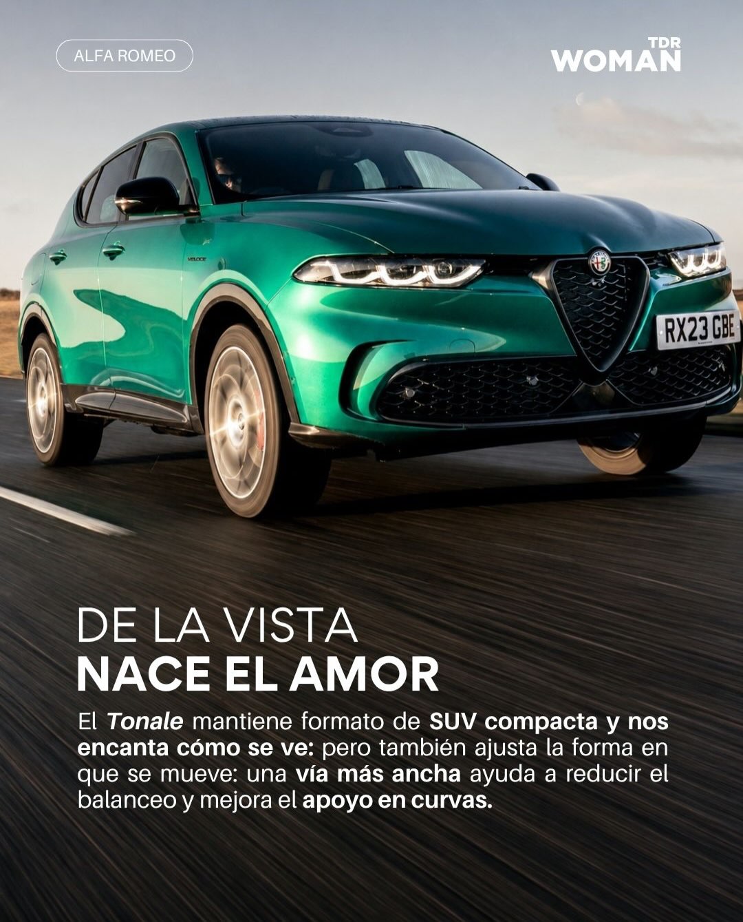 The Tonale by @alfaromeo_mx refreshes its design without losing what makes it feel unmistakably Alfa Romeo: the Scudetto, the compact silhouette, the nods to the Biscione and a cabin where technology is there, but doesn’t take over the whole conversation.
It also feels different on the road: the wheels sit a little farther apart, which helps reduce body roll and improve cornering support. In the end, it keeps that Alfa Romeo mix of design, driving and emotion, but brings it into a compact SUV made for everyday life.
_____
El Tonale de @alfaromeo_mx refresca su diseño sin perder eso que lo hace Alfa Romeo: el Scudetto, la silueta compacta, los guiños al Biscione y una cabina donde la tecnología está ahí, pero no se roba toda la conversación.
También se siente distinto al manejarlo: las ruedas van un poco más separadas entre sí, y eso ayuda a reducir el balanceo y mejorar el apoyo en curvas. Al final, conserva esa mezcla de diseño, manejo y emoción de Alfa Romeo, pero la lleva a una SUV compacta pensada para todos los días.
#alfaromeo #alfaromeotonale #tdrwoman