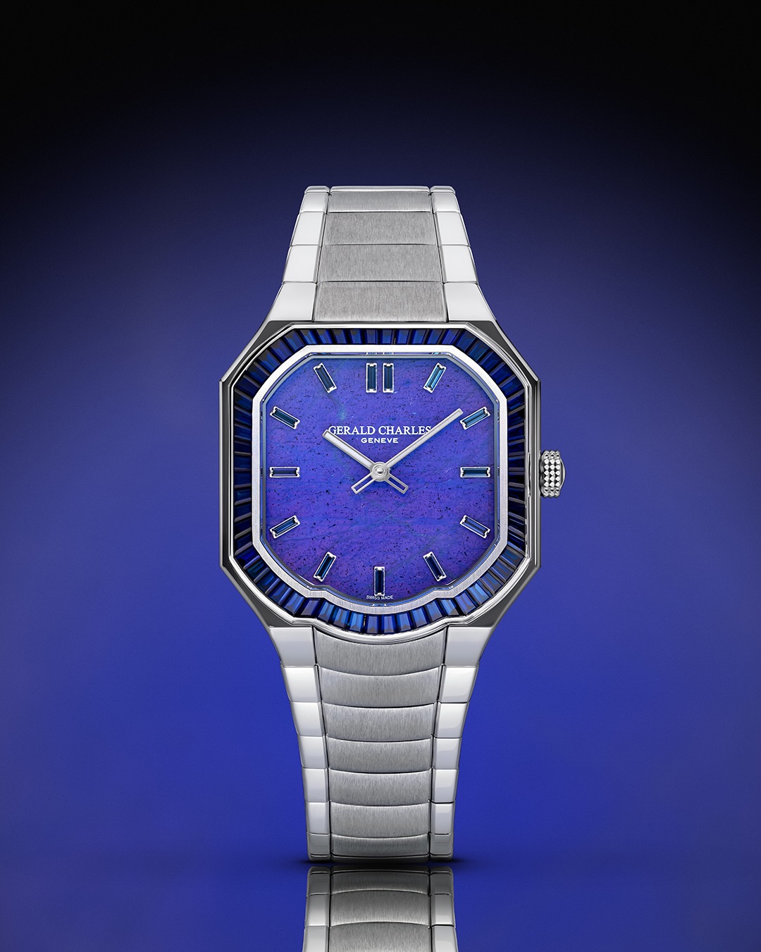@geraldcharles_official lanza el Masterlink Gem Set Stone Dial, una colección limitada con minerales. Aventurina de Brasil, Spectrolite de Finlandia e Iron Eye de Sudáfrica dan vida a carátulas irrepetibles, enmarcadas por un bisel de oro blanco engastado con zafiros o tsavoritas. Cada esfera requiere más de 24 horas de trabajo. Solo 30 relojes serán producidos en todo el mundo.
#TiempoDeRelojes #GeraldCharles #Masterlink